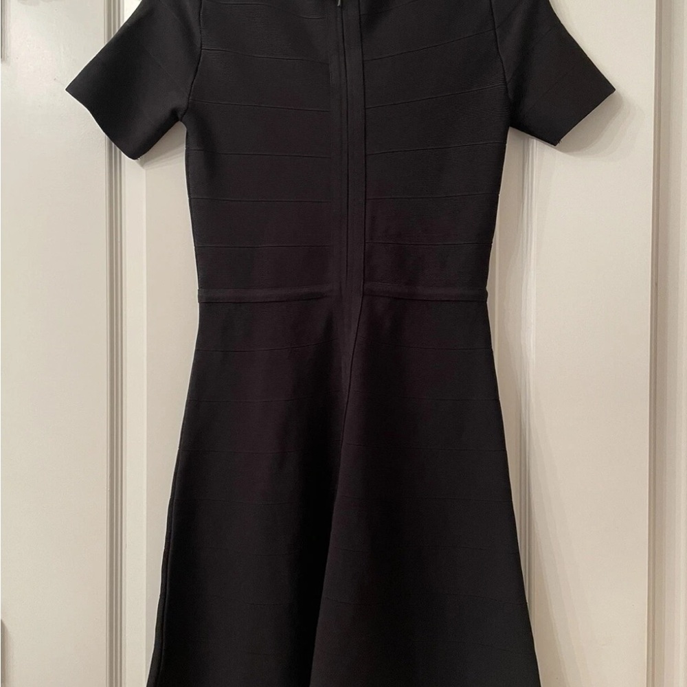 White House Black Market Black Fit and Flare Mini Dress - Picture 2 of 3